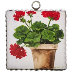 Spring^The Round Top Collection Pot Of Geraniums Mini Gallery Art
