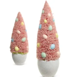 Figurines^RAZ Potted Bottle Brush Tree With Egg Ornaments