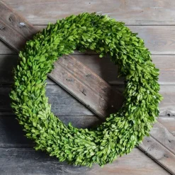 Spring^Mills Floral Company Preserved Boxwood Country Manor Wreath, 24"