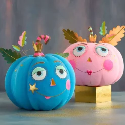 Figurines^Glitterville Pumpkin Pixies Display By , Large