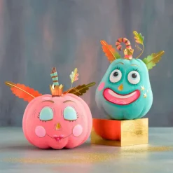 Figurines^Glitterville Pumpkin Pixies Display By , Small