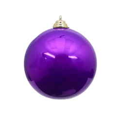 Ball Ornaments^Farrisilk Purple Candy Apple Ball Ornament, 8"