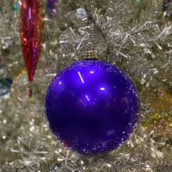 Mardi Gras^Farrisilk Purple Candy Apple Ball Ornament, 6"