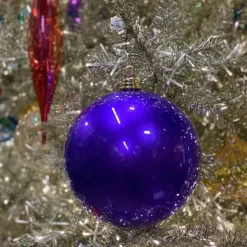 Mardi Gras^Farrisilk Purple Candy Apple Ball Ornament, 8"