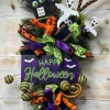 Signs^Craig Bachman Purple Check Happy Halloween Sign
