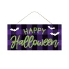 Wall Decor^Craig Bachman Purple Check Happy Halloween Sign