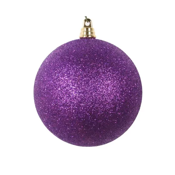 Ball Ornaments^Farrisilk Purple Glitter Ball Ornament, 6"