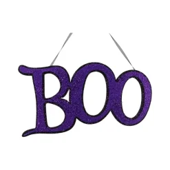 Table Decor^Craig Bachman Purple Glitter Boo Sign