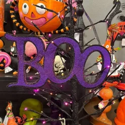 Wall Decor^Craig Bachman Purple Glitter Boo Sign