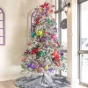 Mardi Gras^Farrisilk Purple Matte Ball Ornament, 4"