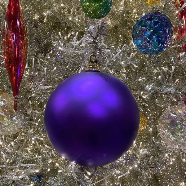 Ball Ornaments^Farrisilk Purple Matte Ball Ornament, 8"