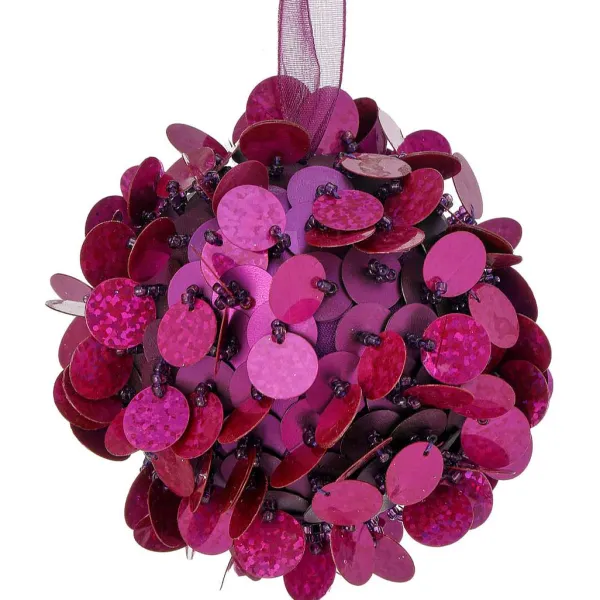 Mardi Gras^Regency Purple Sequin Retro Ball Ornament