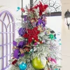 Mardi Gras^Farrisilk Purple Shiny Ball Ornament, 4"