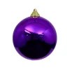 Mardi Gras^Farrisilk Purple Shiny Ball Ornament, 8"