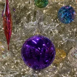 Ball Ornaments^Farrisilk Purple Shiny Ball Ornament, 4