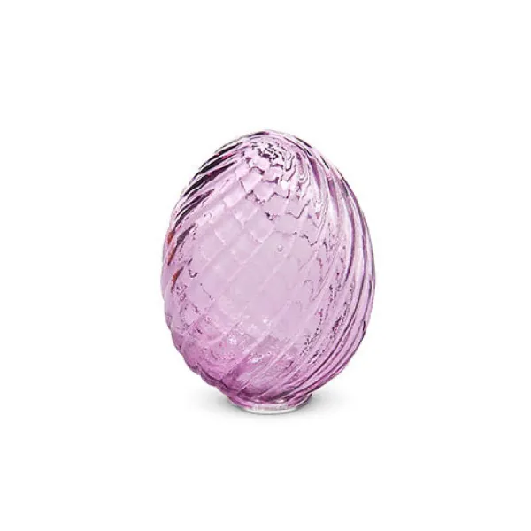 Home Accents^RAZ Purple Swirl Patterned Glass Egg, 4"
