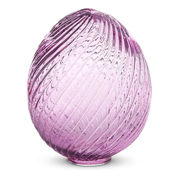 Table Decor^RAZ Purple Swirl Patterned Glass Egg, 6"