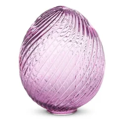 Home Accents^RAZ Purple Swirl Patterned Glass Egg, 6"