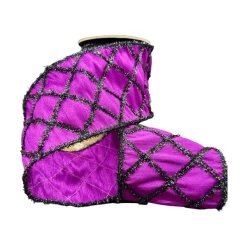 Halloween^D. Stevens Purple With Diamond Tinsel Ribbon, 4" X 5Yd