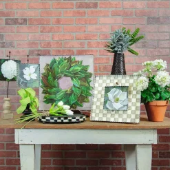 Table Decor^The Round Top Collection Putty Check Display Board
