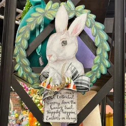 Hanging Decor^The Round Top Collection Rabbit Wreath Gallery Art