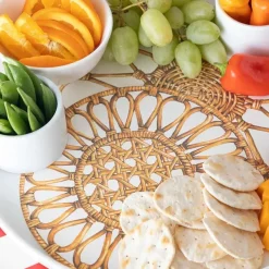 Party Diy^Hester & Cook Rattan Weave Serving Papers