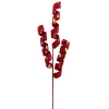 Floral^Liberty Floral Red And Gold Polka Dot Curly Spray