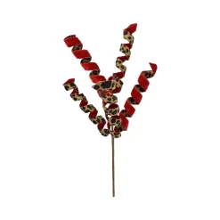Floral^Liberty Floral Red And Leopard Frizzy Curly Pick