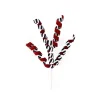 Sprays^Liberty Floral Red And Striped Frizzy Curly Pick