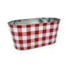 Planters^Craig Bachman Red And White Check Planter