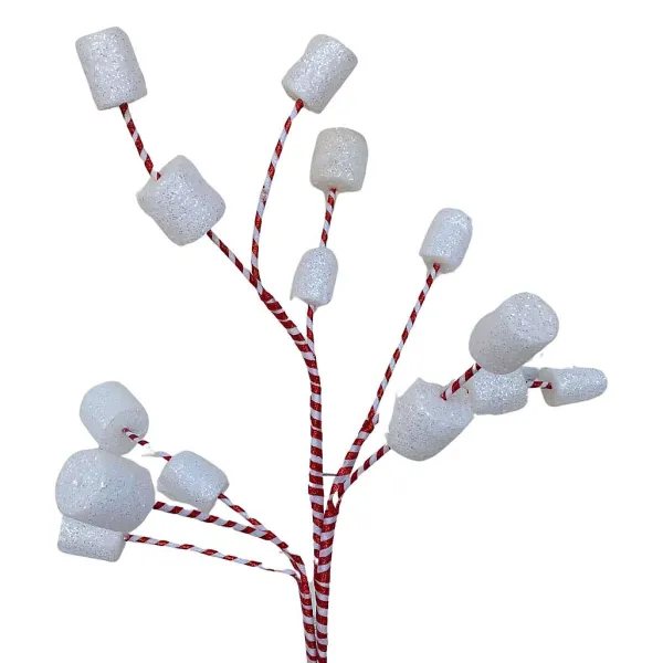 Floral^Direct Export Co. Red And White Marshmallow Spray