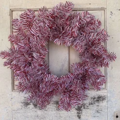 Door Decor^Liberty Floral Red And White Wreath