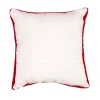 Spring^Evergreen Red Bandana Hooked Throw Pillow