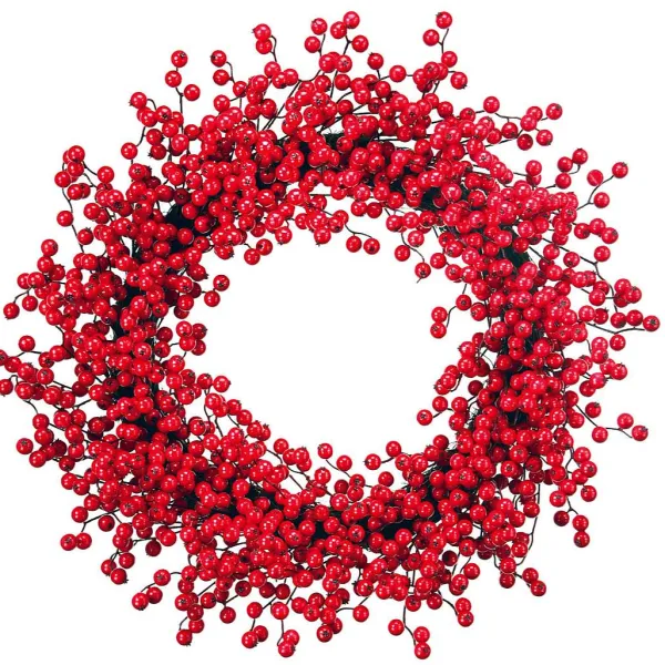 Wall Decor^Regency Red Berry Deluxe Wreath