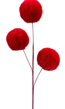 Sprays^Liberty Floral Red Faux Fur Spray