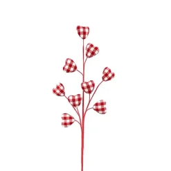 Sprays^Liberty Floral Red Gingham Heart Spray