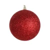 Ball Ornaments^Farrisilk Red Glitter Ball Ornament, 6"