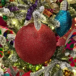 Ball Ornaments^Farrisilk Red Glitter Ball Ornament, 8