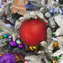 Ball Ornaments^Farrisilk Red Glitter Ball Ornament, 4"