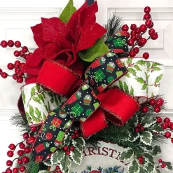 Floral Decor^Mark Roberts Red Glitter Poinsettia Pick, 20''