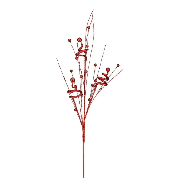 Floral^Craig Bachman Red Glitter Tubing Coil Spray