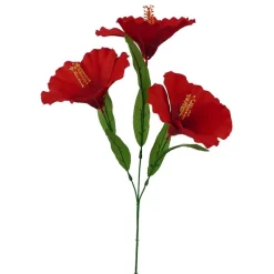 Sprays^Liberty Floral Red Hibiscus Spray, 27"