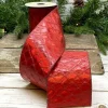 Ribbon^D. Stevens Red Leather Metallic Ribbon, 4" X 10Yd
