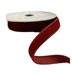 Ribbon^D. Stevens Red Lush Velvet Ribbon, 1" X 10Yd