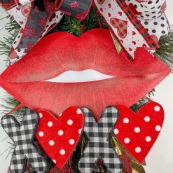 Focal Points^Craig Bachman Red Metal Embossed Lips