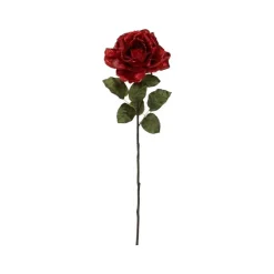 Floral^Craig Bachman Red Metallic Rose Stem