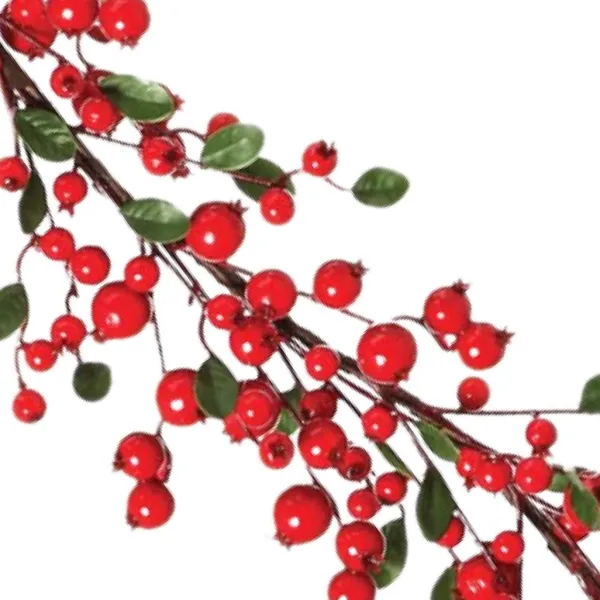 Floral Decor^Regency Red Mixed Berry Leaf Garland, 48"