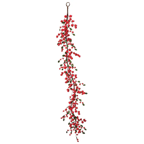 Table Decor^Regency Red Mixed Berry Leaf Garland, 48"