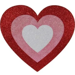 Signs^Craig Bachman Red, Pink, And White Glittered Heart