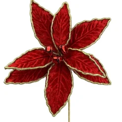 Floral Decor^Liberty Floral Red Poinsettia Pick
